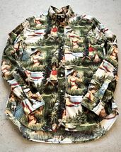 ☆★ USA製 GITMAN BROS VINTAGE ALL OVER PATTERN B/D SHIRT アメリカ製 ギットマン ヴィンテージ 総柄 ボタンダウンシャツ オリジナル_画像2