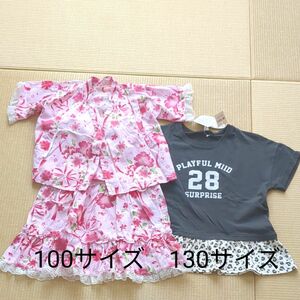 浴衣ドレス 夏祭り 女の子浴衣　100 新品　タグ付き　子供服