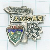 送料無料)えびの高原 ご当地 観光地 登山 山登り 旅行 記念 山バッジ ピンバッジ PINS ピンズ A16635_画像1