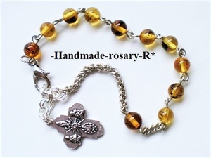  Rosario bracele * natural green amber amber tradition. hand-knitted Rosario bracele .. Mali a