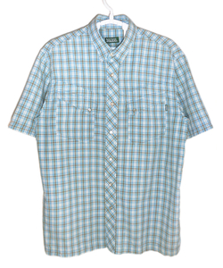 デラックスクロージング DELUXE CLOTHING 半袖 チェック ウエスタン シャツ サイズ不明 （XL） ブルー系 DELUXE メンズ トップス