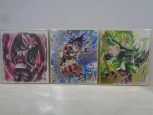 即決　バンダイ ドラゴンボール 色紙ART７ 3種セット　レア箔押し含む　新品未使用（絵柄確認のみ）　しきし 鳥山明　孫悟空