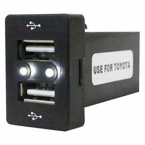 トヨタAタイプ ランドクルーザー UZJ/URJ200 H19.9- LED/ホワイト 2口 USBポート 充電 12V パネル USB スイッチ ホールカバー 電源