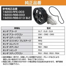 ウォーターポンプ ガスケット付き ホンダ BE8 エディックス 19200-RFE-003 19200-RBB-003 19200-RBB-013 19200-RTA-003 GWHO-50A_画像6