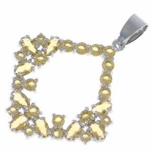 A8717 ◆ [925] ◆ Желто -лучевая цитриновая цветовой камень * Желтое серебро ◆ Новая подвеска * Ожерелье ◆
