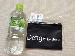 【Defige by durer】チャック付きポーチ/小物入れ 黒/ブラック