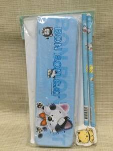 BON・BON CAT 缶ペンセット ★レトロ★ 2001年 ボンボンキャット ペンケース,筆箱 消しゴム,けしごむ 鉛筆,えんぴつ サンライト ねこ,猫