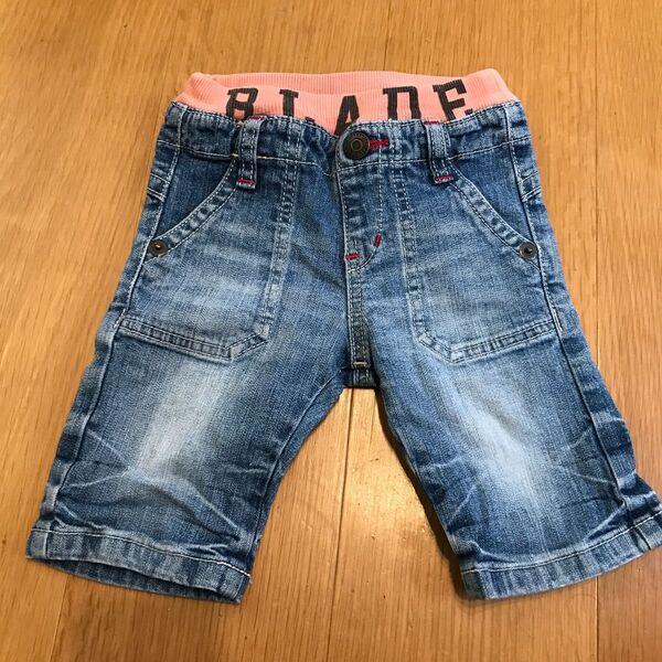 子ども ズボン パンツ 90 95 ショートパンツ デニムハーフパンツ
