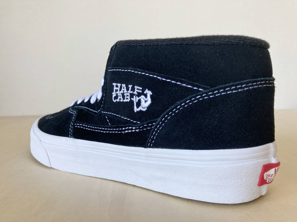 28cm バンズ ハーフキャブ VANS HALF CAB BLACK/WHITE US10/28cm