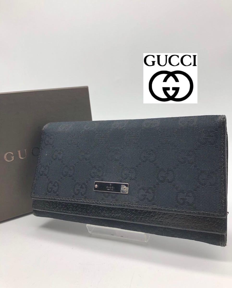 数々の賞を受賞 used・美品 GUCCIメンズ財布 カーフ ブラック