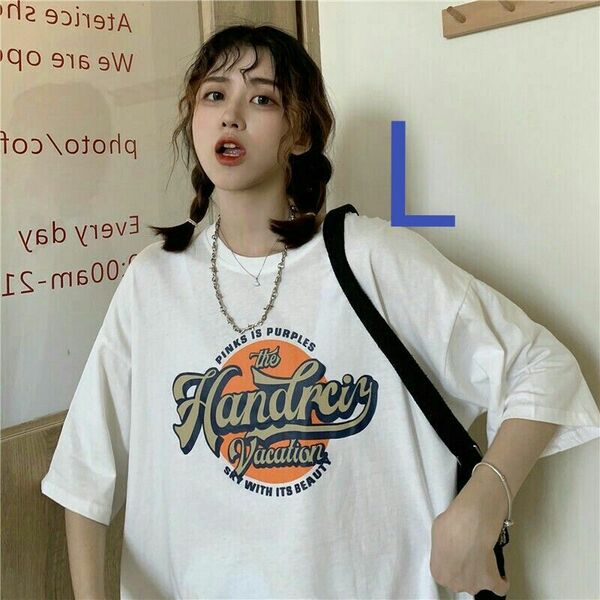 ヴィンテージプリントＴシャツかっこいいフロントのロゴプリントが可愛い春夏Tシャツ プリントTシャツ ロゴTシャツ