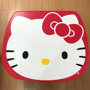 サンリオ ハローキティ ダイカットテーブル 折りたたみ 美品　レア　入手困難　お顔　フェイス型　廃盤品　赤　デスク　木製　ちゃぶ台