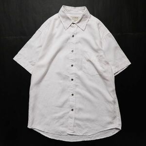 90's 00's Jクルー J.CREW 100% リネン シャツ 半袖 (M) 白シャツ ホワイト 90年代 00年代 旧タグ オールド