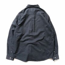 00's オールドネイビー リネン×コットン シャツ 長袖 (M) 墨黒 無地 00年代 旧タグ オールド GAP ギャップ OLD NAVY 2004年製 Y2K_画像2