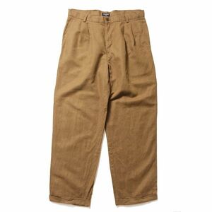 90's リーバイス ドッカーズ ２タック コットン リネン パンツ (36) 茶色 ブラウン 90年代 旧タグ オールド Levi's DOCKERS 1999年製