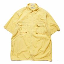 90's 00's ORVIS オービス マルチポケット コットン シャンブレー? フィッシングシャツ (M) 黄色系 90年代 旧タグ オールド Y2k レア_画像1