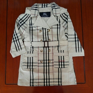 BURBERRY Burberry тренчкот 90.~100. ранг бежевый noba в клетку б/у 