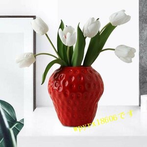  vase stylish pretty strawberry . Home stay equipment ornament interior Vintage style strawberry table 