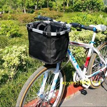 自転車 かご エコバッグ 大容量 脱着式 前かご バスケット 折りたたみ 防水 取り付け 簡単 耐荷重10KG 折り畳み自転車 ペット_画像2