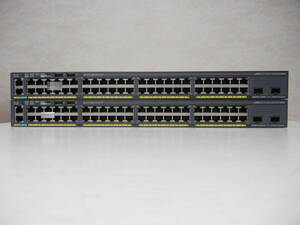 《》【中古】2台SET Cisco WS-C2960X-48TD-L Catalyst 2960-Xシリーズ Stackモジュール付き 初期化