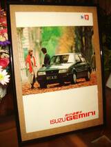 ☆いすゞジェミニISUZU GEMINI☆当時物/貴重広告/Ａ４額装品☆No.1095☆検：カタログポスター風★中古旧車カスタムパーツミニカー★_画像5