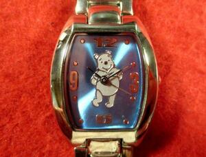 DN5F6) * work properly wristwatch Disney * Winnie-the-Pooh Winnie The Pooh * square shape blue * unused 