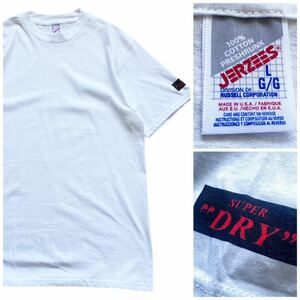 デッドストック USA製 90's JERZEES ジャージーズ ヴィンテージ Tシャツ アサヒスーパードライ 日本 企業 ロゴ 逆輸入 ビール 未使用品 L