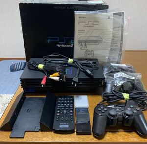 PlayStation2 PS2 プレステ2 一式 付属品付　ミッドナイトブラック　箱・説明書付き