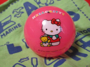 * Hello Kitty Sanrio 1990 vinyl ball pink that time thing Heisei era retro 