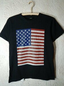 n8448　Pung Pond　半袖　tシャツ　星条旗　アメリカ国旗　デザイン　人気　送料格安