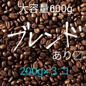 焙煎珈琲豆　大容量　中深煎りブレンド　600g　注文後焙煎　