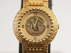 【VERSACE】ヴェルサーチ「メデューサ」コインウォッチ 7009018 クォーツ レディース 腕時計【中古美品】