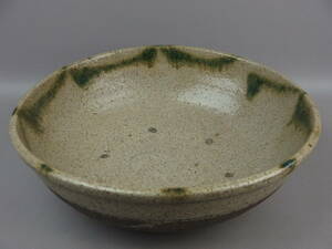 [ antique * tea utensils ]* Shigaraki .** green .. pot ek002sb31. water lotus pot .. pot 