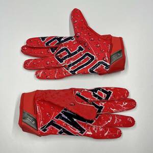 Supreme NIKE Vapor Jet Football Glove RED サイズS ／ ナイキ ベイパー ジェット 4.0 フットボール グローブ 手袋