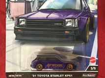 ホットウィール ’81 TOYOTA STARLET KP61 HotWheels トヨタ スターレット RoninRun ローニンラン WORK WHEELS Equip エクイップ ワーク_画像1