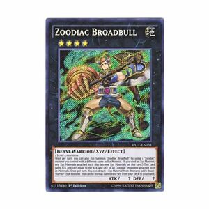 遊戯王 英語版 RATE-EN051 Zoodiac Broadbull 十二獣ブルホーン (シークレットレア) 1st Edition