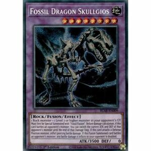 遊戯王 BLAR-EN009 古生代化石竜 スカルギオス Fossil Dragon Skullgios (英語版 1st Edition