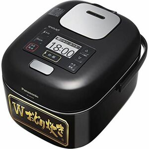 パナソニック 炊飯器 3合 一人暮らし 可変圧力IH Wおどり炊き シャインブラック SR-JW058-KK