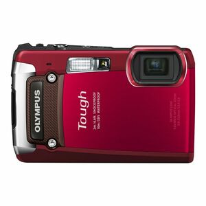 OLYMPUS デジタルカメラ TG-820 レッド 10m防水 2m耐落下衝撃 -10℃耐低温 耐荷重100kg 1200万画素 裏面照射