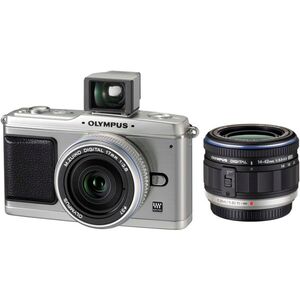 OLYMPUS ミラーレス一眼 E-P1 ツインレンズキット シルバー E-P1 TKIT-SLV