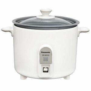 パナソニック 炊飯器 1.5合 1人用炊飯器 自動調理鍋 ミニクッカー ホワイト SR-MC03-W