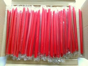  unused te77#48 pcs set # red color tapioka straw * piece packing 