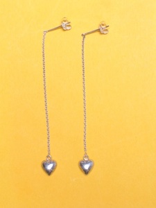 * prompt decision * silver earrings Heart NO.9