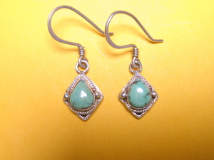 * prompt decision * turquoise ( turquoise ) silver earrings NO.183