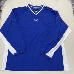 PUMA/プーマ ナイロン サッカー 長袖 ゲームシャツ ブルー XO 大きいサイズ トップス フットサル スポーツ
