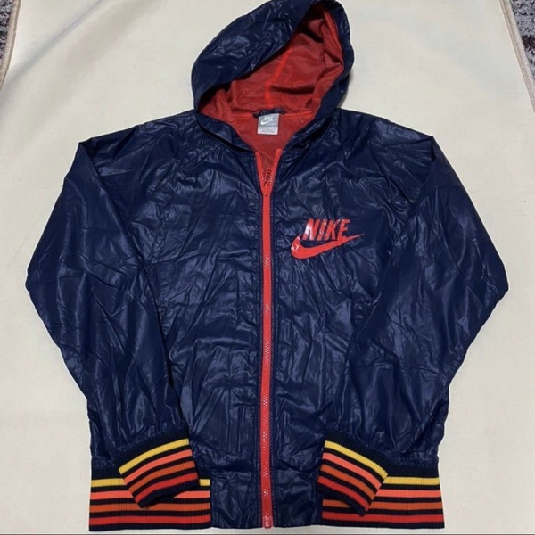 NIKE JACKET ネイビー ナイキ ナイロン ジャケット パーカー フーディー Ｍサイズ メンズM