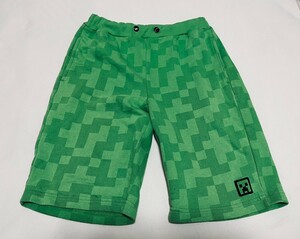 マインクラフト MINECRAFT ハーフパンツ 150cm クリーパー 半ズボン スウェット ルームウェア 部屋着