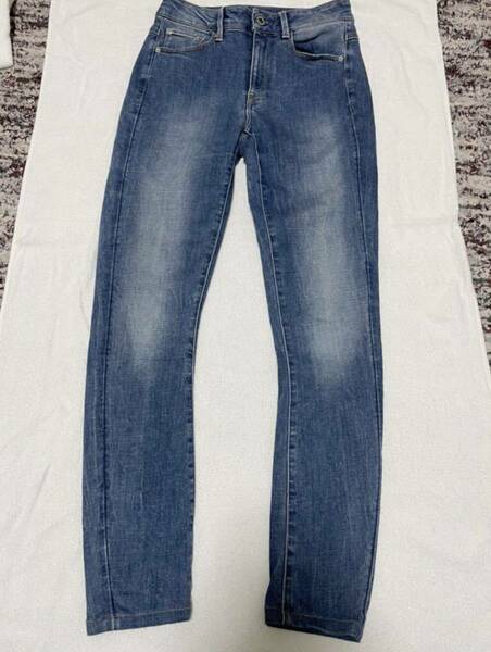 ジースターロウ G-Star RAW LHIGH SKINNY JEANS ハイウエスト ストレッチ スキニー ジーンズ デニムパンツ W27