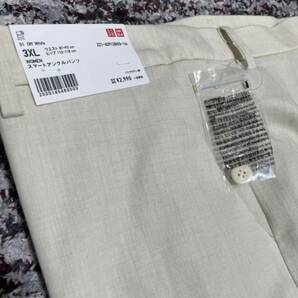 新品！UNIQLO ユニクロ 春夏 アンクルパンツ オフホワイト パンツ ボトムス 3XL 大きいサイズ 表記 ウエスト87-93の画像2