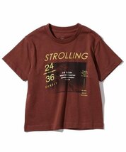 新品 　THE SHOP TK(Kids)　オーガニックコットン半袖Tシャツ ブラウン(043)　13(130cm)　定価998円_画像1